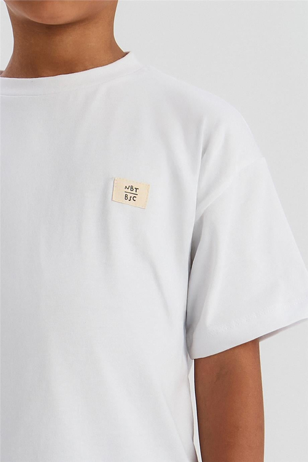 Nebbati Basic Erkek Çocuk Beyaz TshirtNebbati Basic Erkek Çocuk Beyaz Tshirt