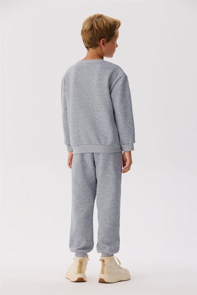 Nebbati Basic Erkek Çocuk Gri Sweatshirt
