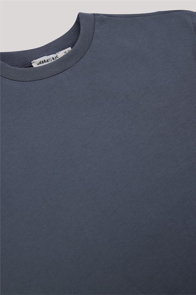 Nebbati Basic Erkek Çocuk Gri T-Shirt