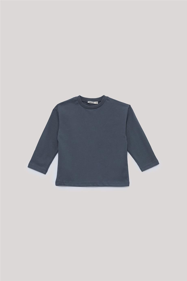 Nebbati Basic Erkek Çocuk Gri T-Shirt