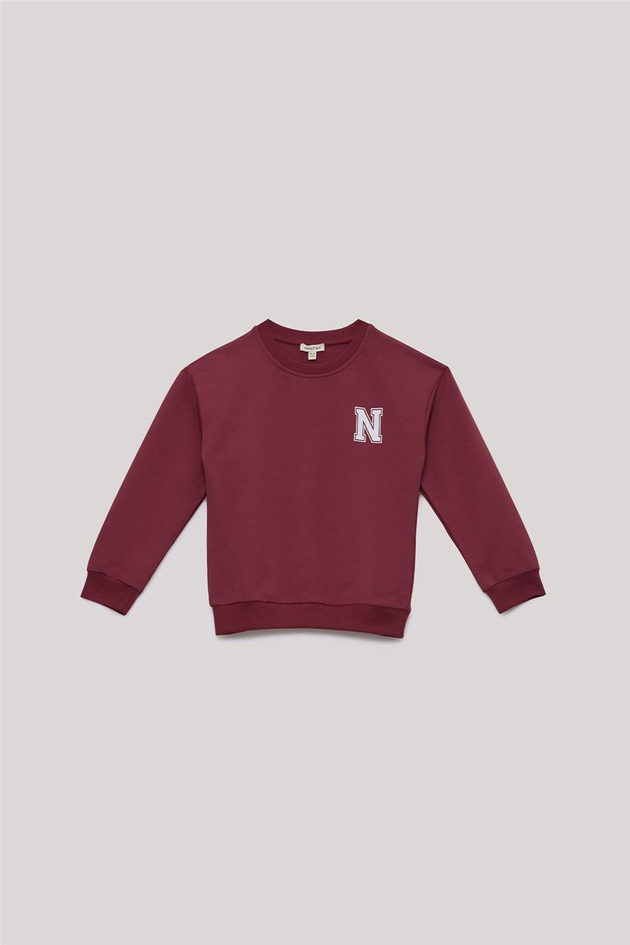 Nebbati Basic Erkek Çocuk Kırmızı Sweatshirt