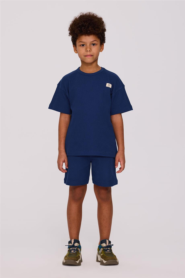 Nebbati Basic Boy Navy Blue Pajama SetNebbati Basic Boy Navy Blue Pajama Set