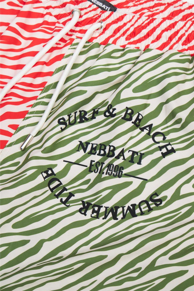 Nebbati Desenli Baba Şort