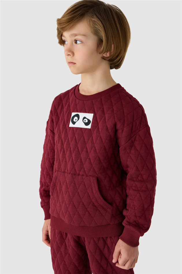 Nebbati Erkek Çocuk Aplikeli Bisiklet Yaka SweatshirtNebbati Erkek Çocuk Aplikeli Bisiklet Yaka Sweatshirt