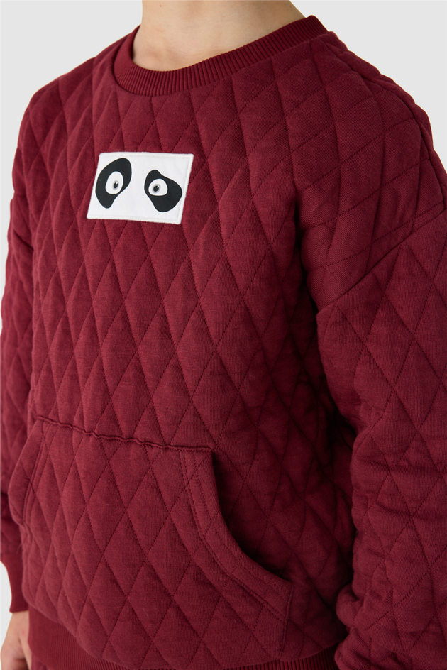 Nebbati Erkek Çocuk Aplikeli Bisiklet Yaka SweatshirtNebbati Erkek Çocuk Aplikeli Bisiklet Yaka Sweatshirt