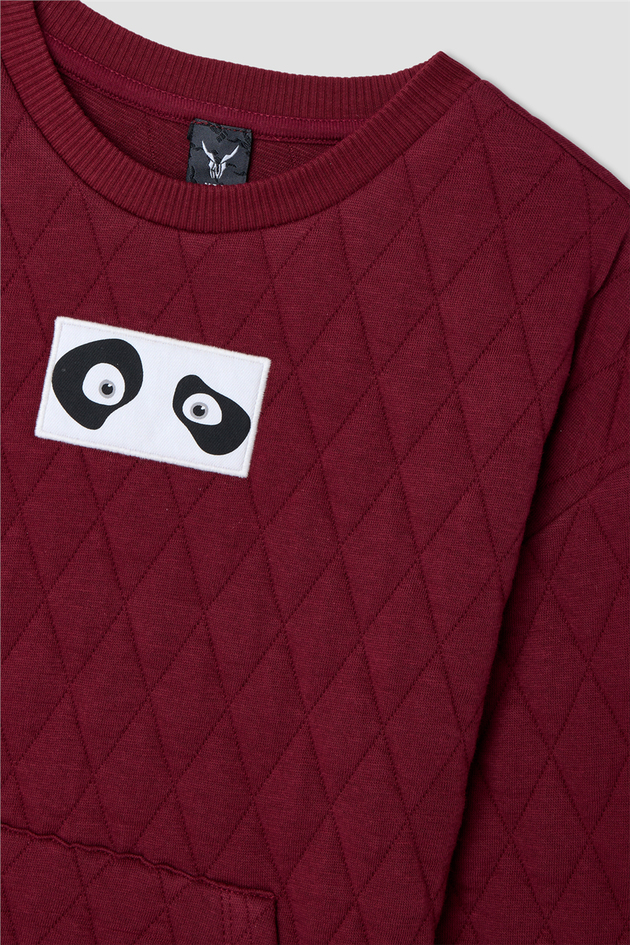 Nebbati Erkek Çocuk Aplikeli Bisiklet Yaka SweatshirtNebbati Erkek Çocuk Aplikeli Bisiklet Yaka Sweatshirt