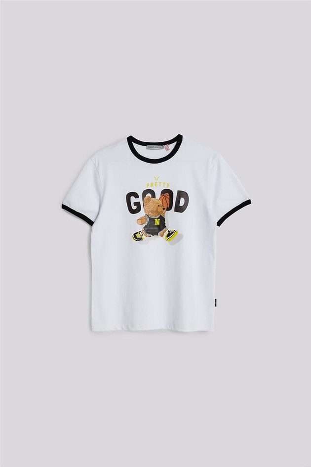 Nebbati Erkek Çocuk Beyaz TshirtNebbati Erkek Çocuk Beyaz Tshirt