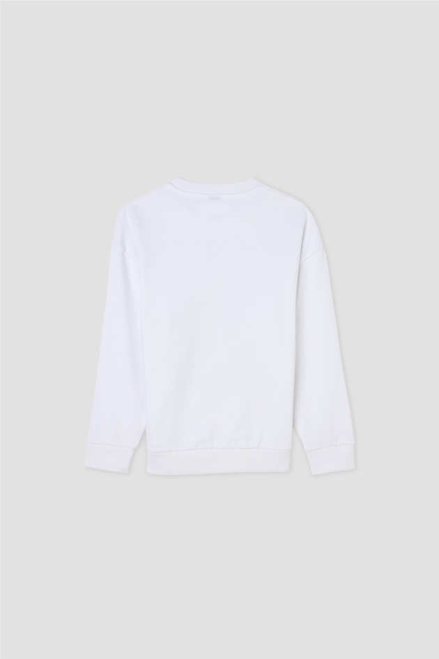 Nebbati Erkek Çocuk Bisiklet Yaka Oversize SweatshirtNebbati Erkek Çocuk Bisiklet Yaka Oversize Sweatshirt