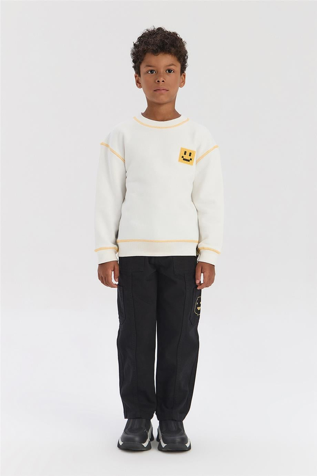 Nebbati Boy Ecru SweatshirtNebbati Boy Ecru Sweatshirt