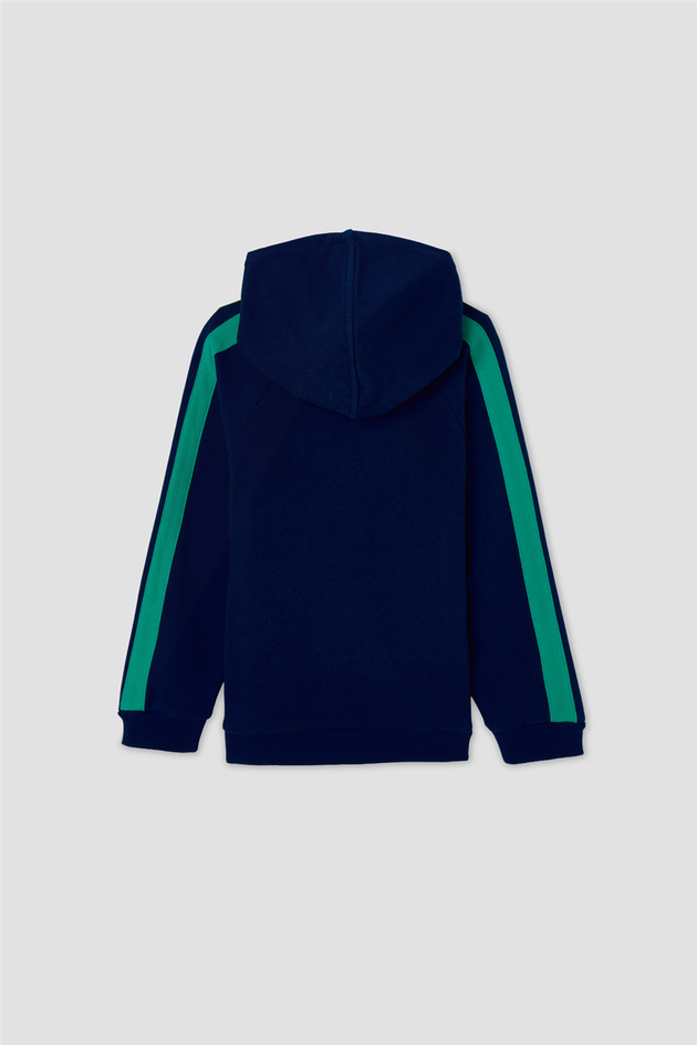 Nebbati Erkek Çocuk Flok Baskılı Kapüşonlu SweatshirtNebbati Erkek Çocuk Flok Baskılı Kapüşonlu Sweatshirt