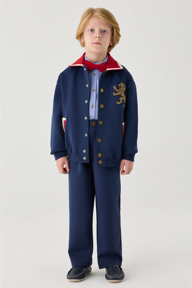 Nebbati Erkek Çocuk Gömlek Yaka Oversize CeketNebbati Erkek Çocuk Gömlek Yaka Oversize Ceket