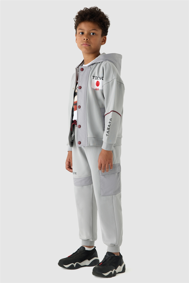 Nebbati Erkek Çocuk Kapüşonlu Oversize Eşofman ÜstüNebbati Erkek Çocuk Kapüşonlu Oversize Eşofman Üstü