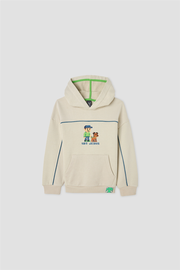 Nebbati Erkek Çocuk Kapüşonlu Oversize SweatshirtNebbati Erkek Çocuk Kapüşonlu Oversize Sweatshirt
