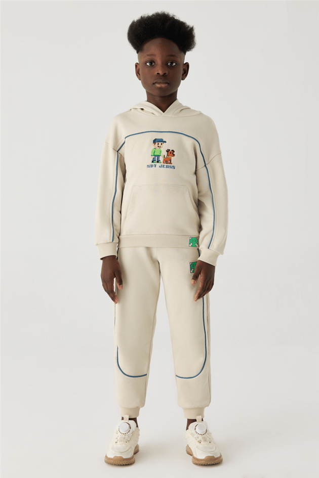 Nebbati Erkek Çocuk Kapüşonlu Oversize SweatshirtNebbati Erkek Çocuk Kapüşonlu Oversize Sweatshirt