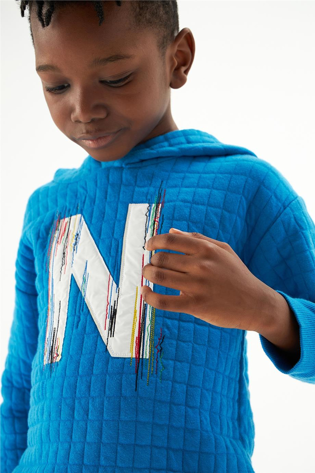 Nebbati Erkek Çocuk Mavi Sweatshirt
