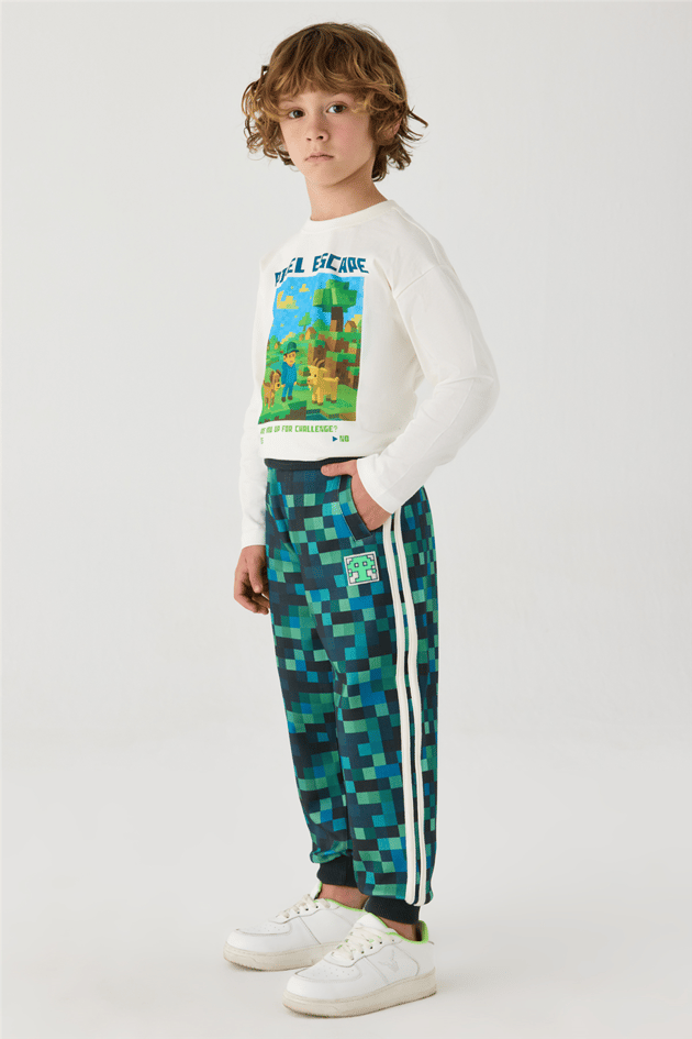 Nebbati Boys All-Over Printed Patterned Jogger PantsNebbati Boys All-Over Printed Patterned Jogger Pants