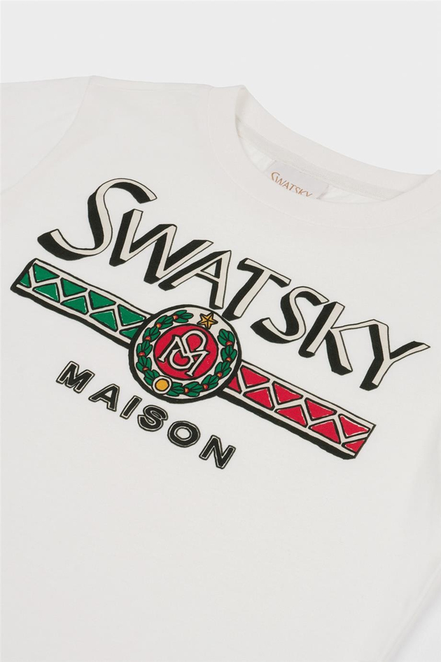 Swatsky Erkek Çocuk Kırık Beyaz T-Shirt