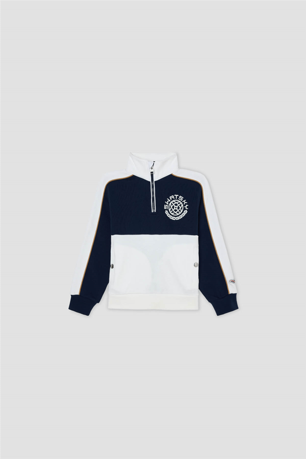Swatsky Erkek Çocuk Lacivert Dik Yaka SweatshirtSwatsky Erkek Çocuk Lacivert Dik Yaka Sweatshirt