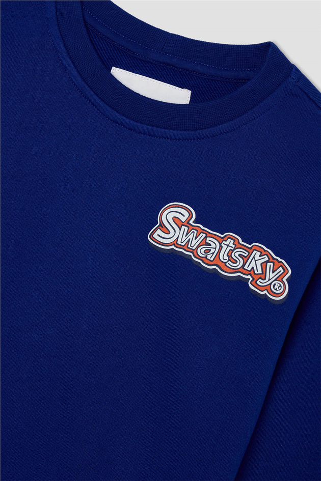 Swatsky Erkek Çocuk Saks Baskılı SweatshirtSwatsky Erkek Çocuk Saks Baskılı Sweatshirt