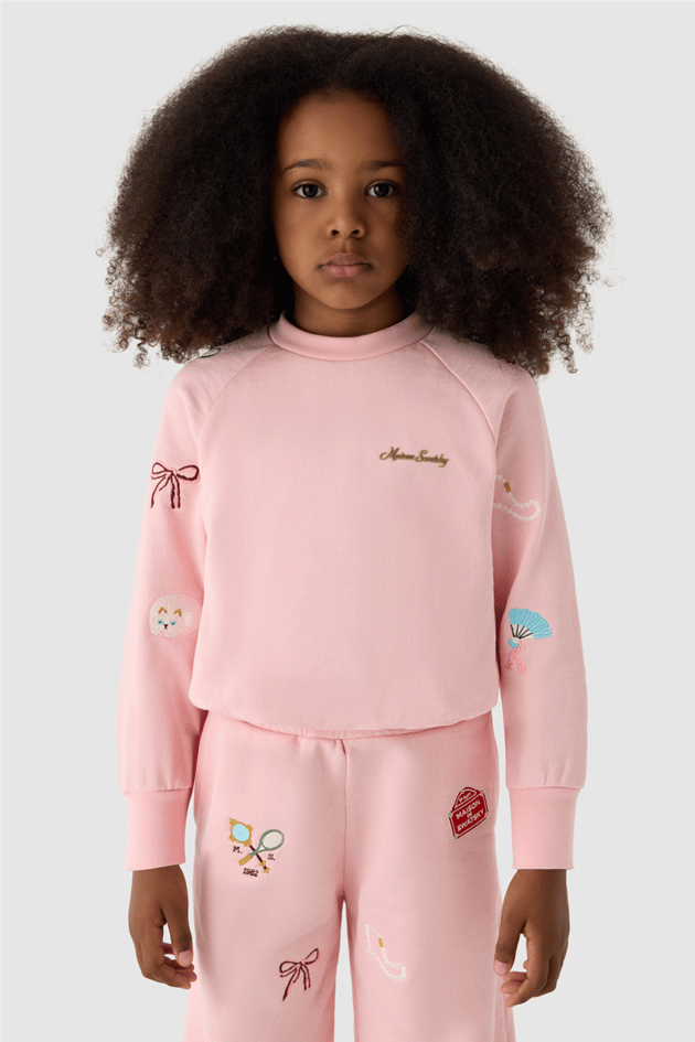 Swatsky Girls Crew Neck Oversized SweatshirtSwatsky Girls Crew Neck Oversized Sweatshirt