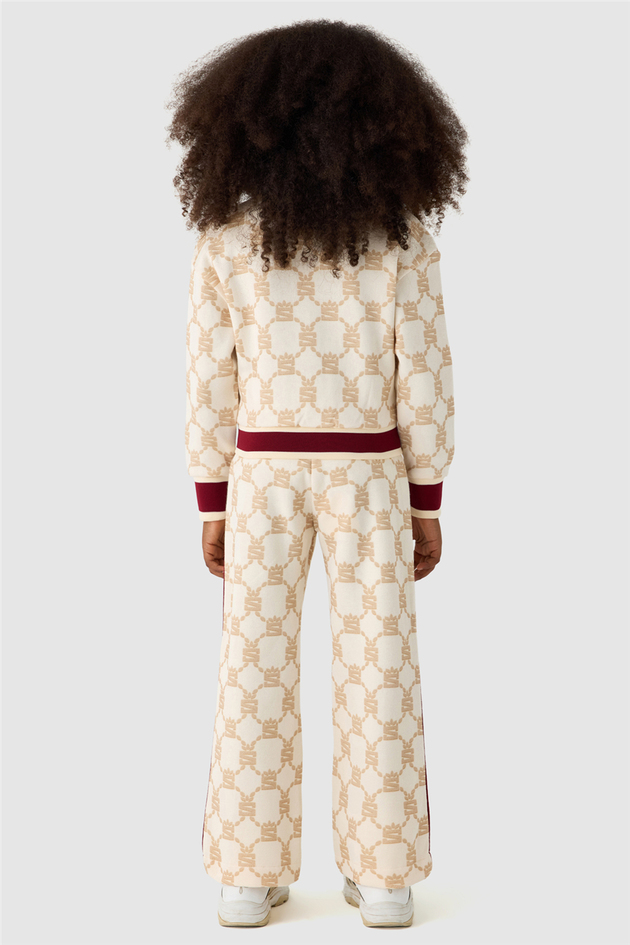Swatsky Girls Mock Neck Patterned Track JacketSwatsky Girls Mock Neck Patterned Track Jacket