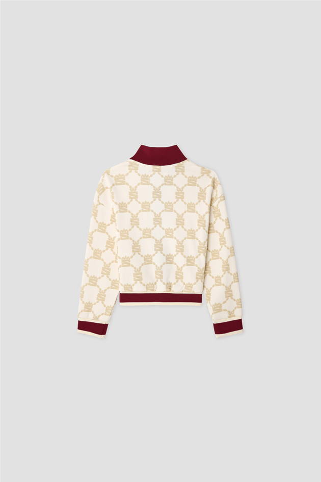 Swatsky Girls Mock Neck Patterned Track JacketSwatsky Girls Mock Neck Patterned Track Jacket