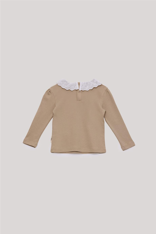 Tyess Basic Kız Bebek Bej T-Shirt