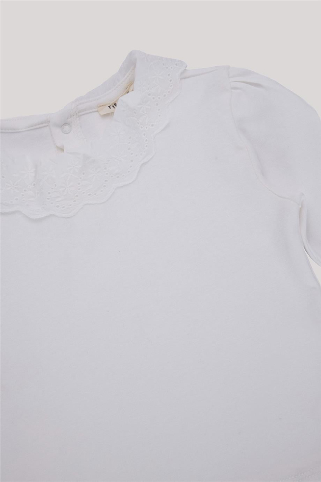 Tyess Basic Kız Bebek Ekru T-Shirt
