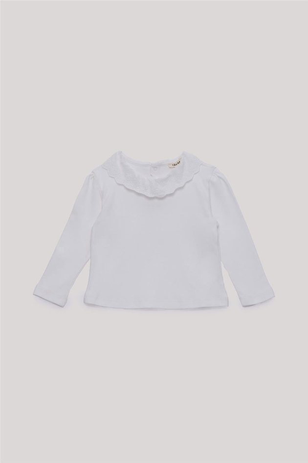 Tyess Basic Kız Bebek Ekru T-Shirt