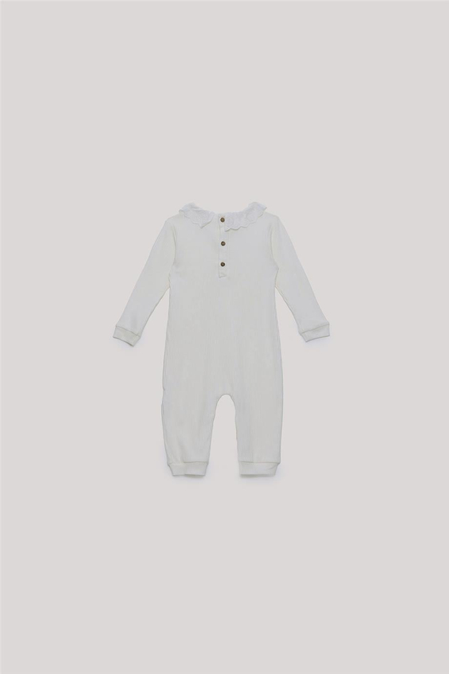Tyess Basic Kız Bebek Ekru Tulum