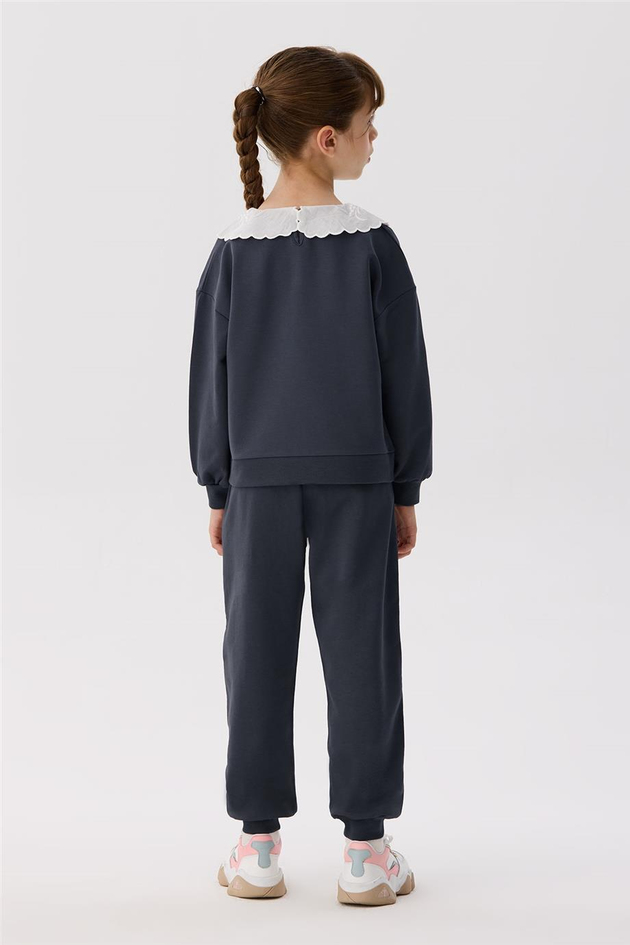 Tyess Basic Kız Çocuk Antrasit Sweatshirt
