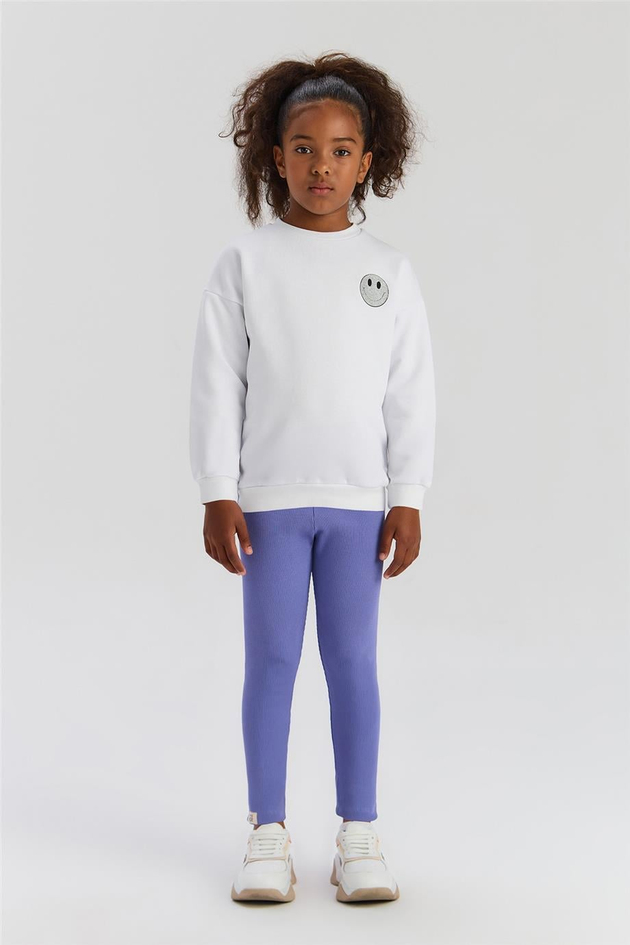 Tyess Basic Kız Çocuk Beyaz SweatshirtTyess Basic Kız Çocuk Beyaz Sweatshirt