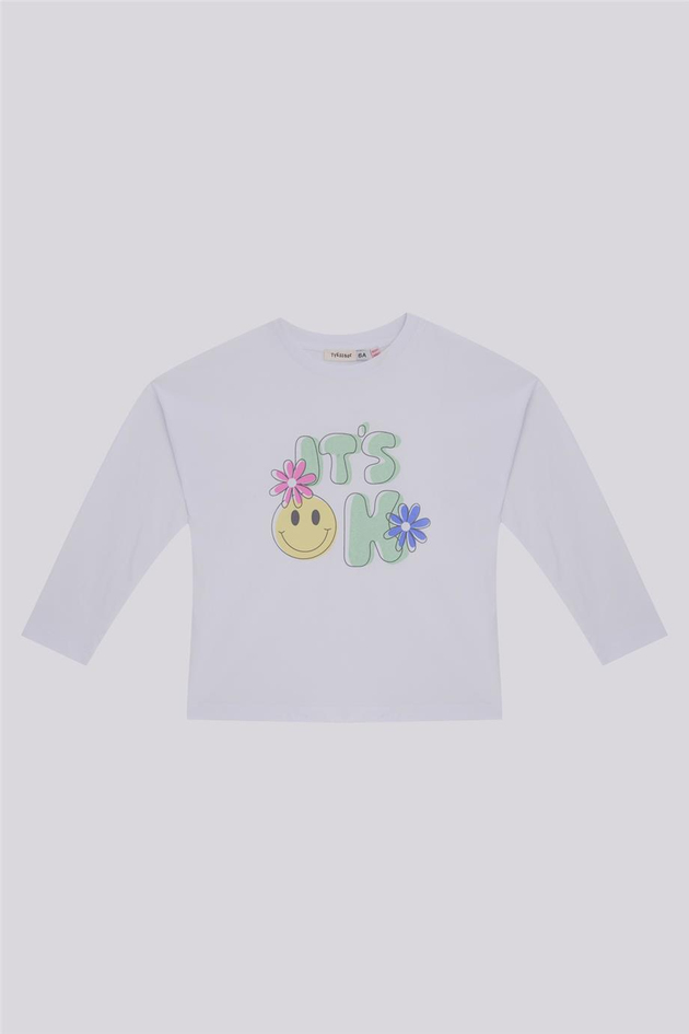 Tyess Basic Kız Çocuk Beyaz TshirtTyess Basic Kız Çocuk Beyaz Tshirt