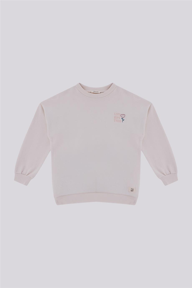 Tyess Basic Kız Çocuk Ekru SweatshirtTyess Basic Kız Çocuk Ekru Sweatshirt