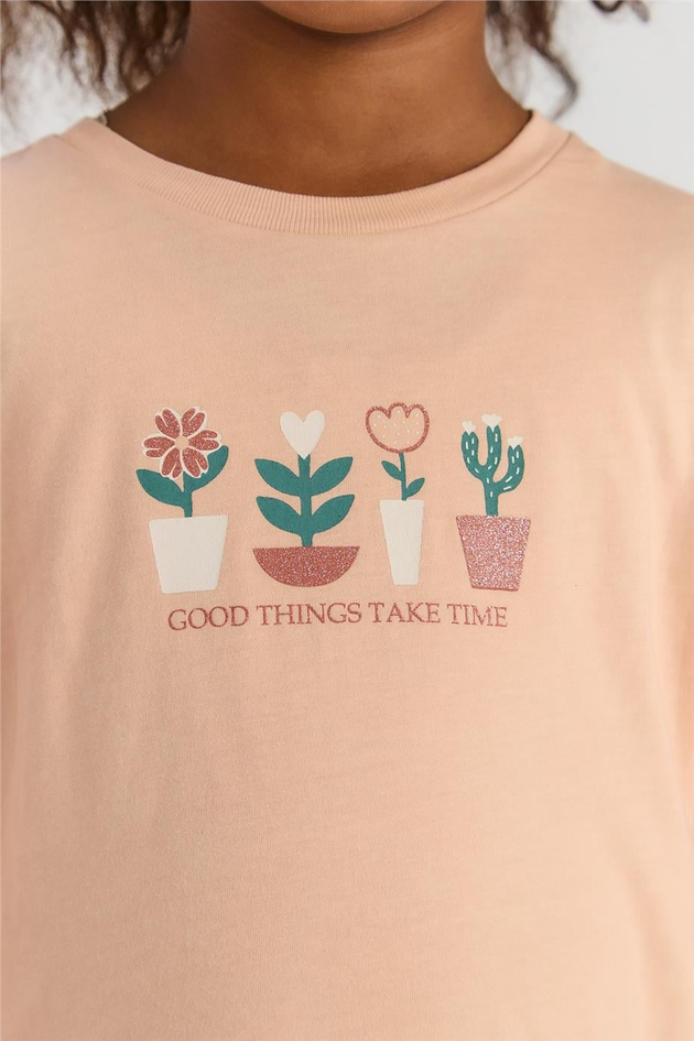 Tyess Basic Kız Çocuk Gül Kurusu TshirtTyess Basic Kız Çocuk Gül Kurusu Tshirt