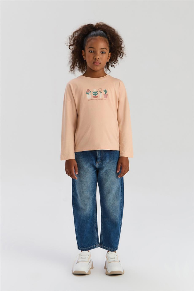Tyess Basic Kız Çocuk Gül Kurusu TshirtTyess Basic Kız Çocuk Gül Kurusu Tshirt