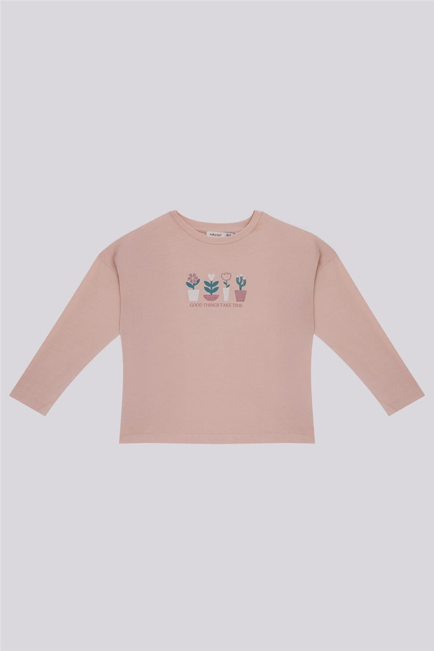 Tyess Basic Kız Çocuk Gül Kurusu TshirtTyess Basic Kız Çocuk Gül Kurusu Tshirt