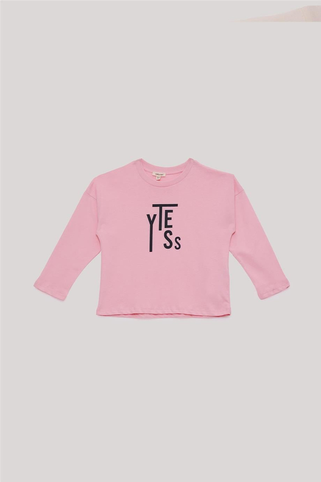 Tyess Basic Kız Çocuk Pembe T-Shirt