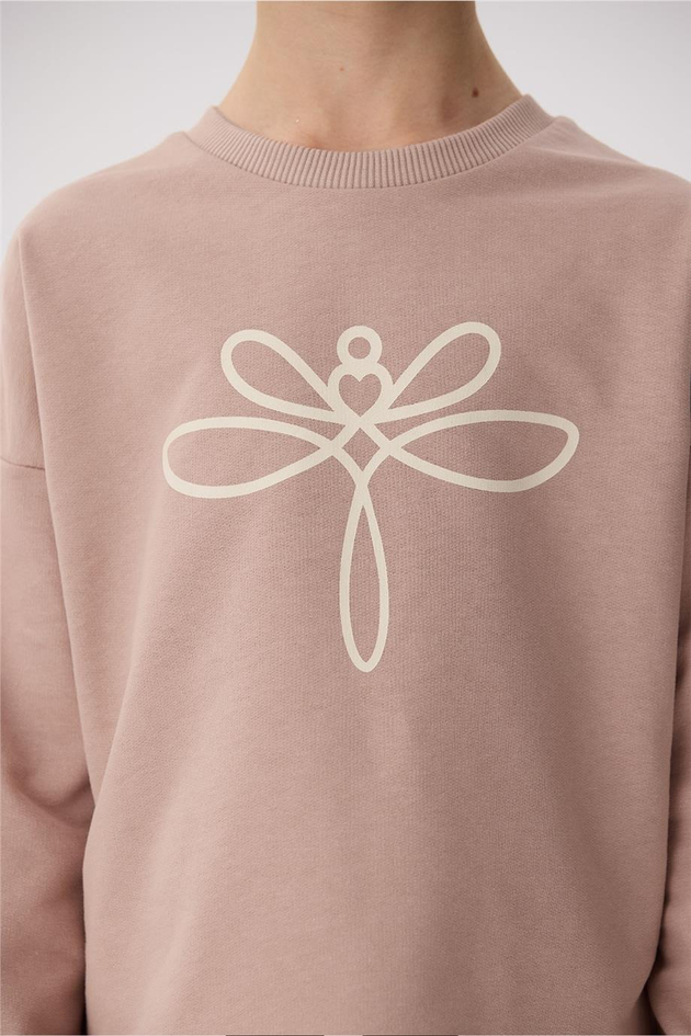 Tyess Basic Kız Çocuk Taba Sweatshirt