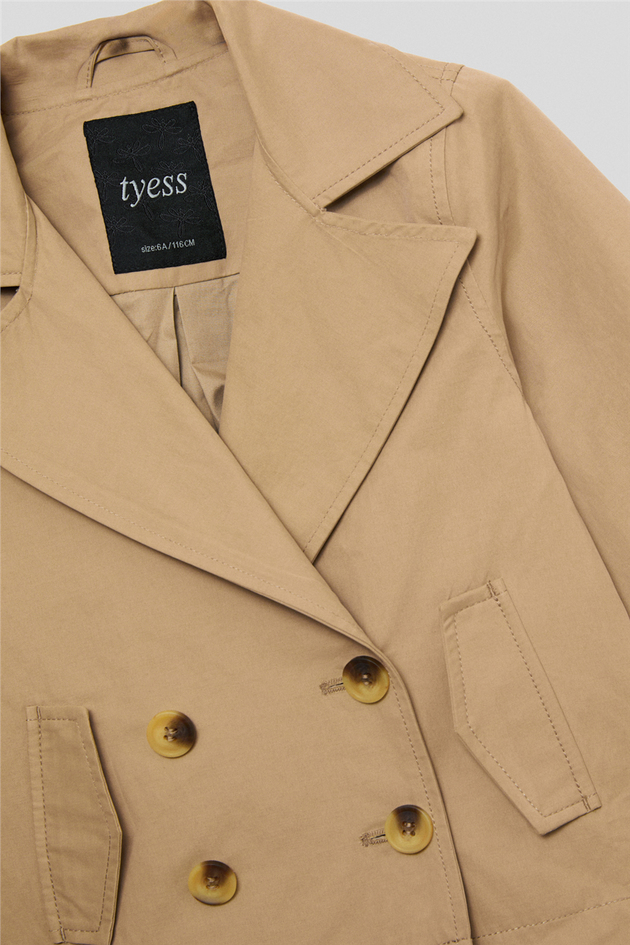 Tyess Kız Çocuk Bej TrenchTyess Kız Çocuk Bej Trench