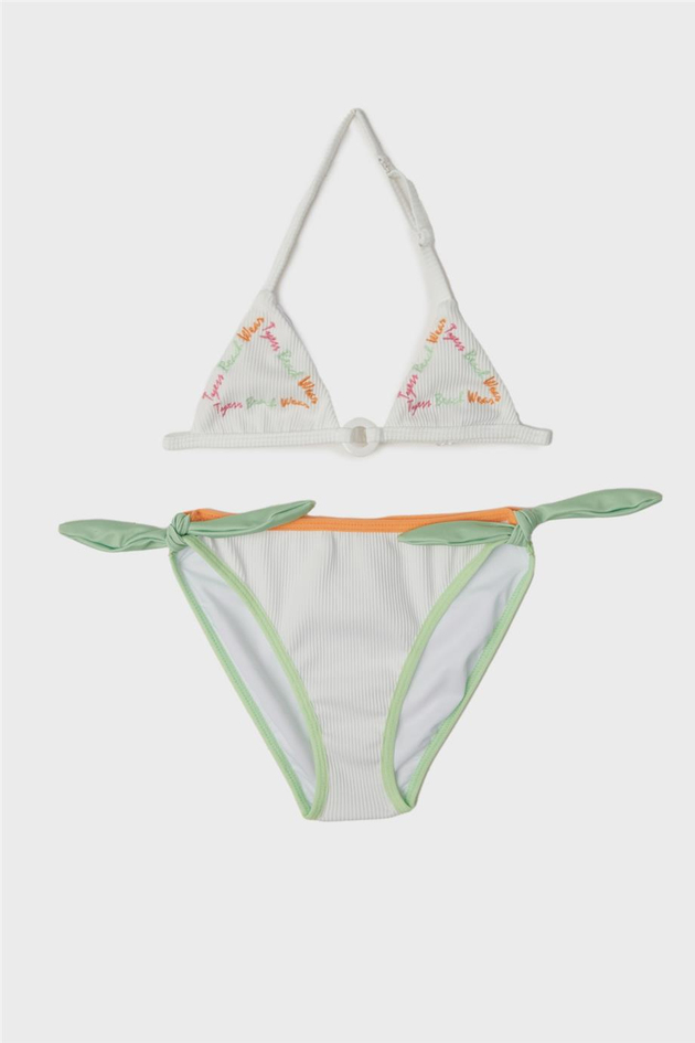 Tyess Kız Çocuk Beyaz Bikini