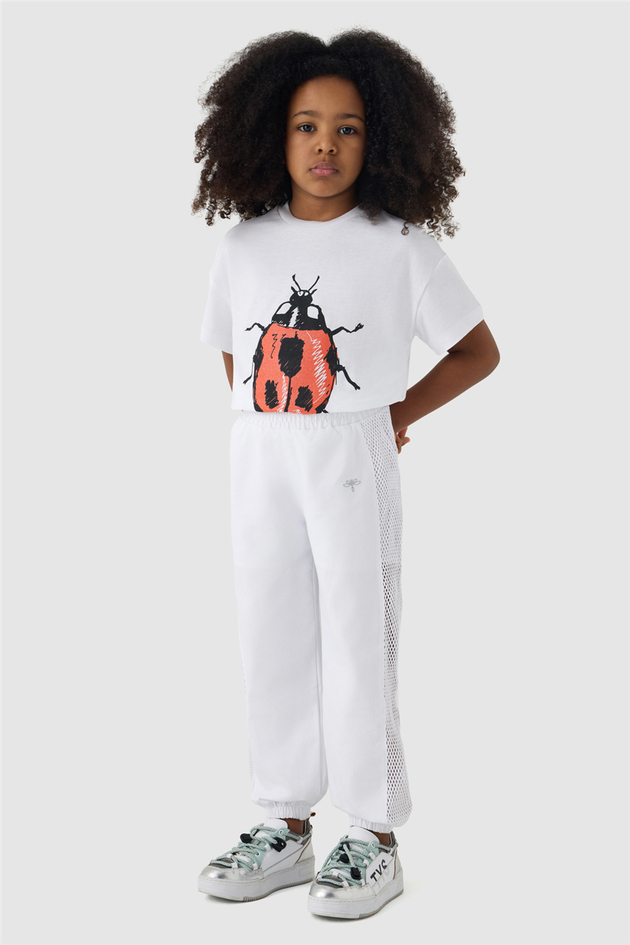 Tyess Girl White Tracksuit BottomTyess Girl White Tracksuit Bottom