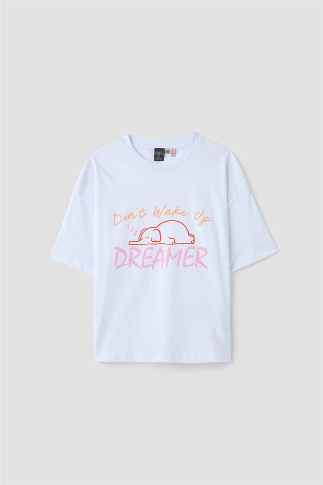 Tyess Kız Çocuk Beyaz Pijama TakımıTyess Kız Çocuk Beyaz Pijama Takımı