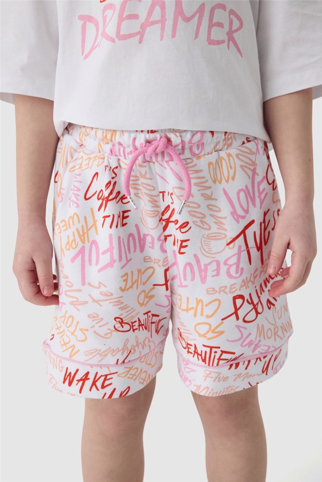 Tyess Kız Çocuk Beyaz Pijama TakımıTyess Kız Çocuk Beyaz Pijama Takımı