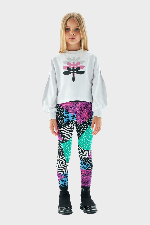 Tyess Kız Çocuk Beyaz Sweatshirt