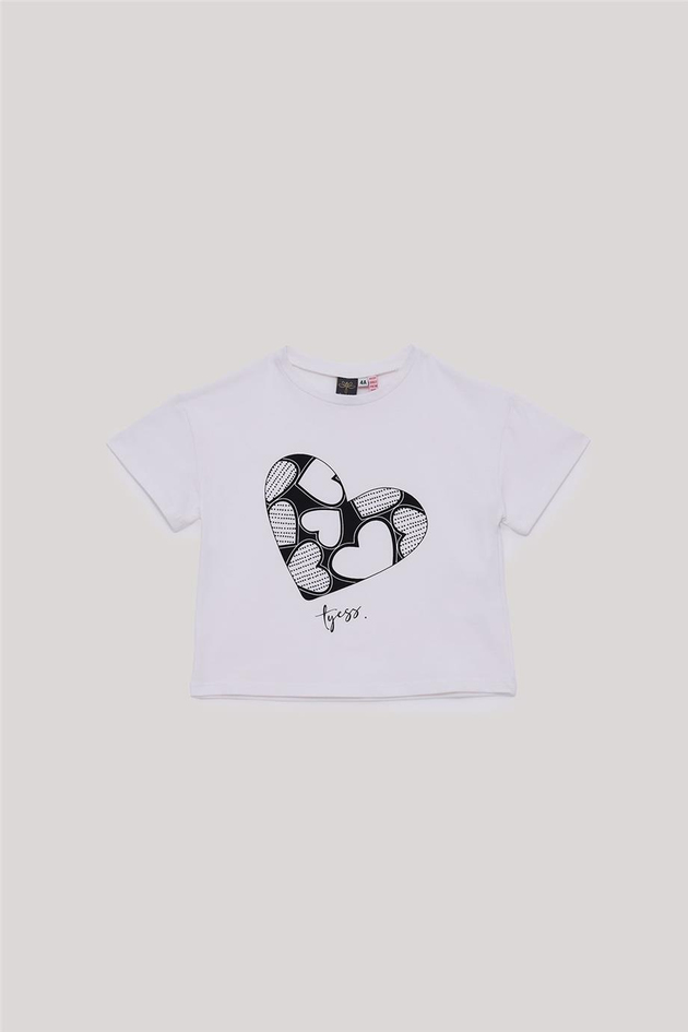 Tyess Kız Çocuk Beyaz T-Shirt