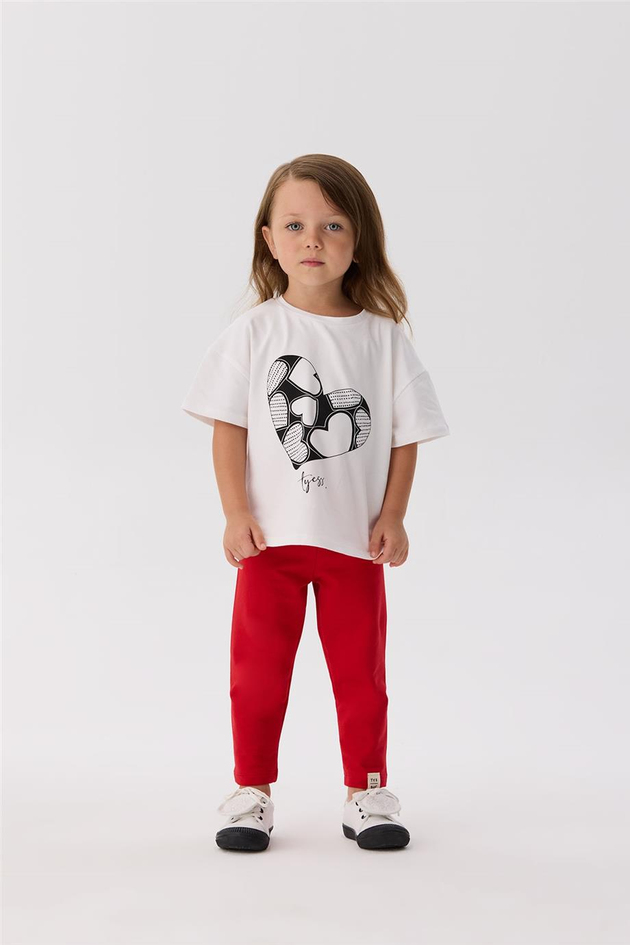 Tyess Kız Çocuk Beyaz T-Shirt