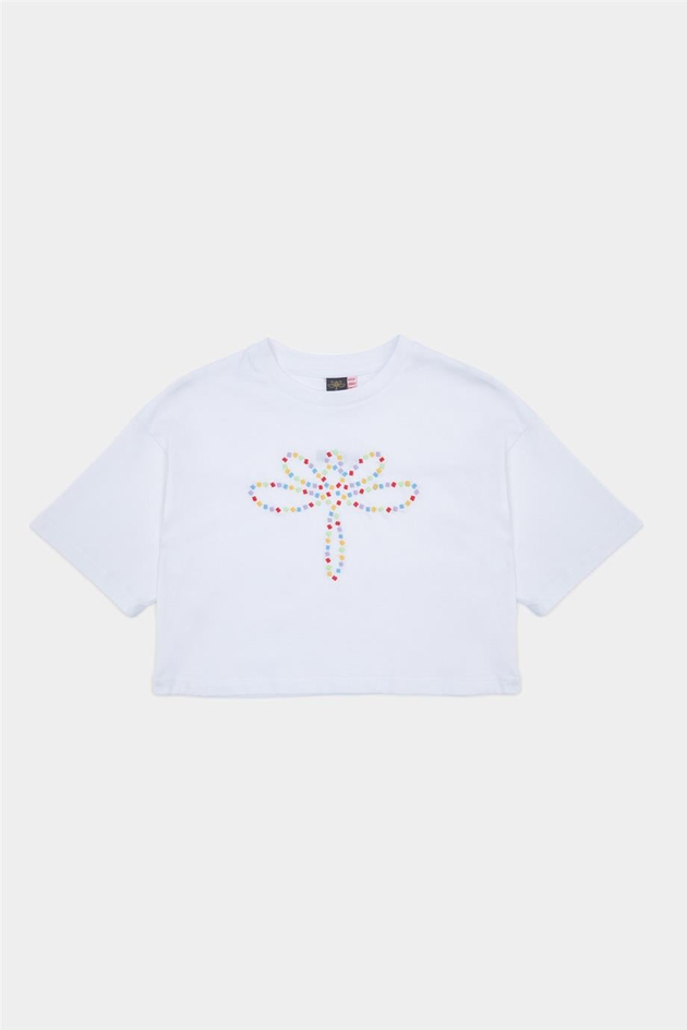 Tyess Kız Çocuk Beyaz Tshirt