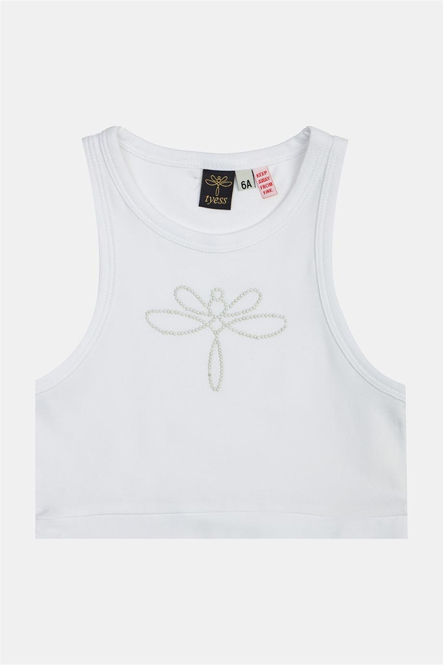 Tyess Kız Çocuk Beyaz Tshirt