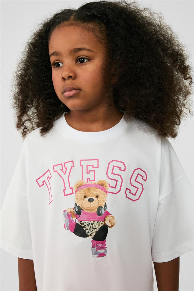 Tyess Kız Çocuk Beyaz TshirtTyess Kız Çocuk Beyaz Tshirt